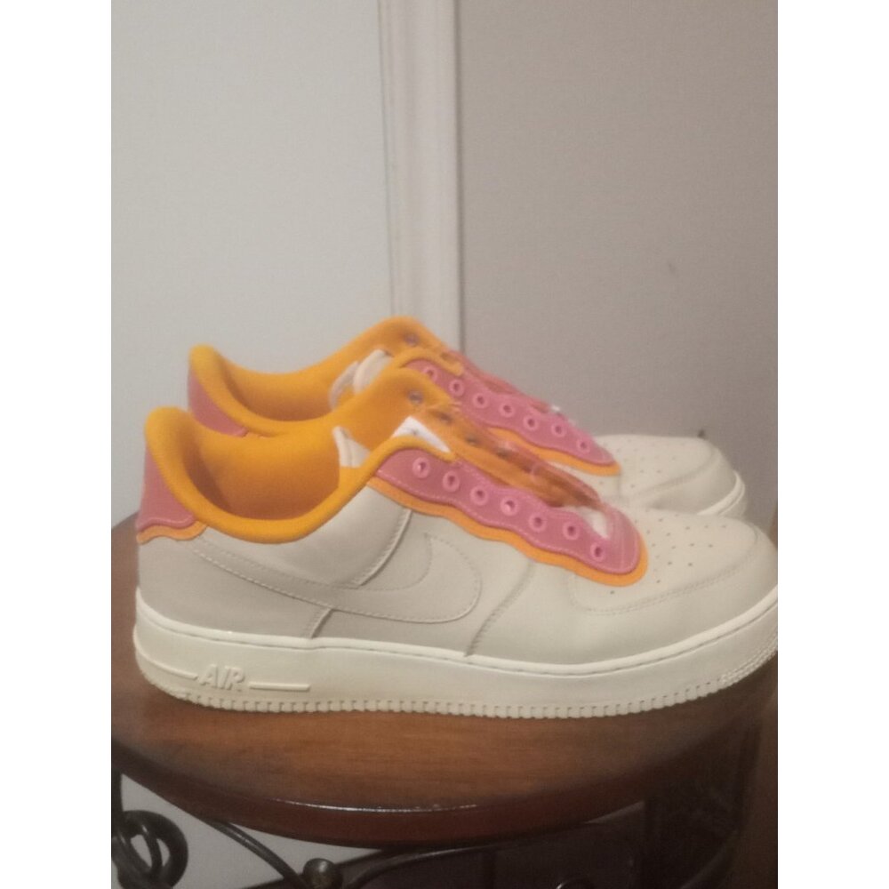 Nike Air Force 1 ‘07 SE Sneakers Women Sz 12 Shoe Pink Tan Leather AA0287-202